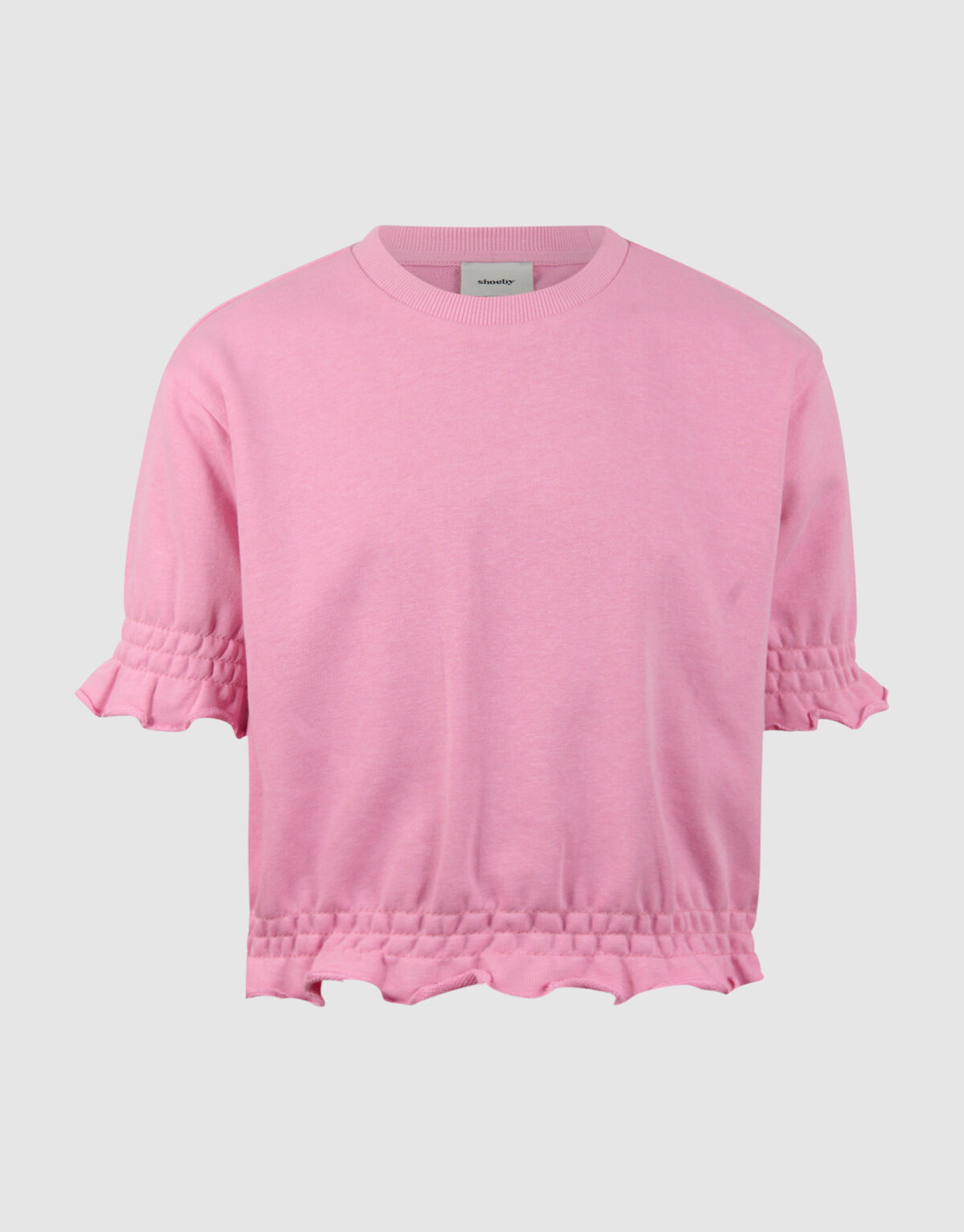R&uuml;schen-Sweatshirt Hellrosa SHOEBY GIRLS