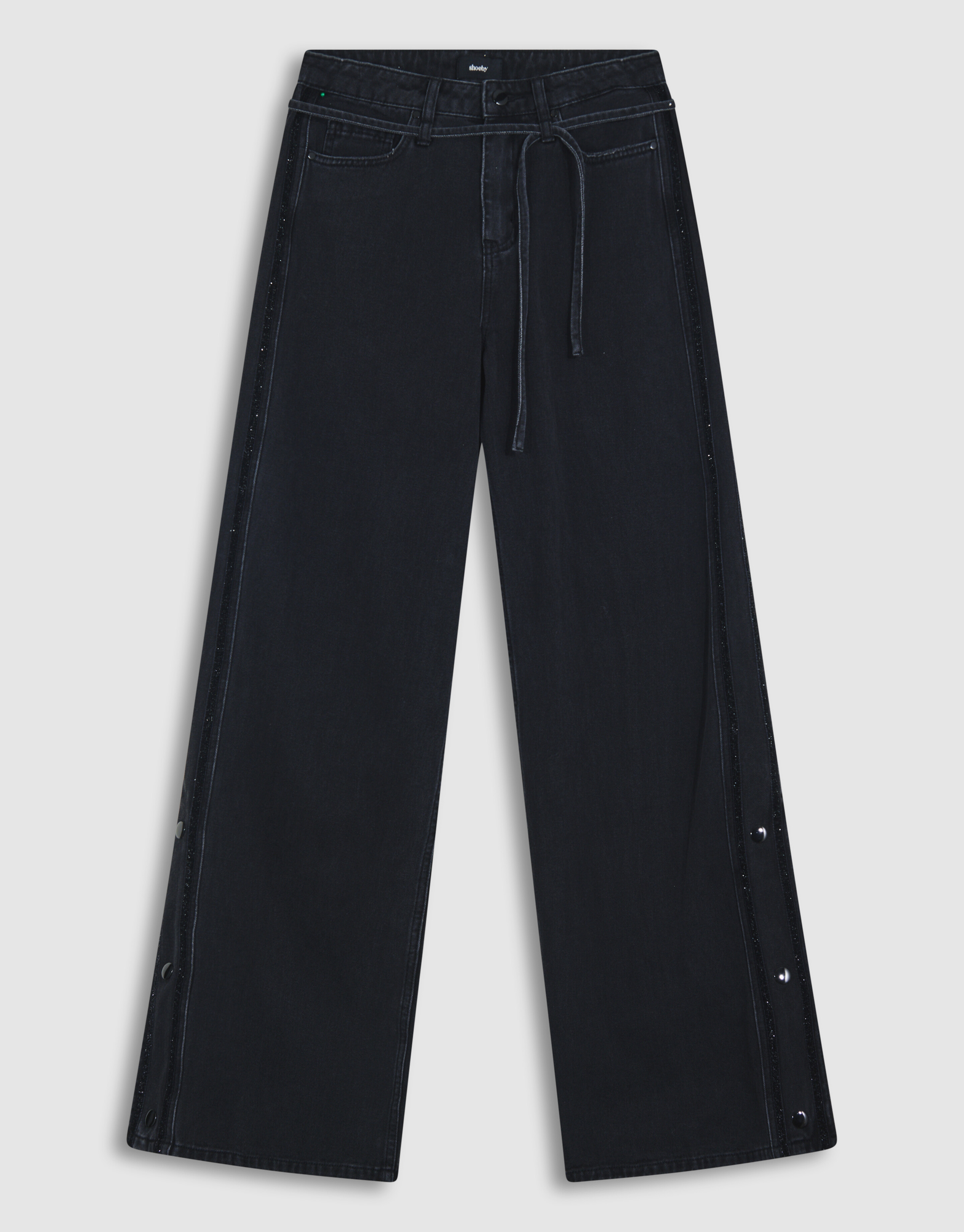 Tape Gerade Passform Denim Schwarz SHOEBY WOMEN