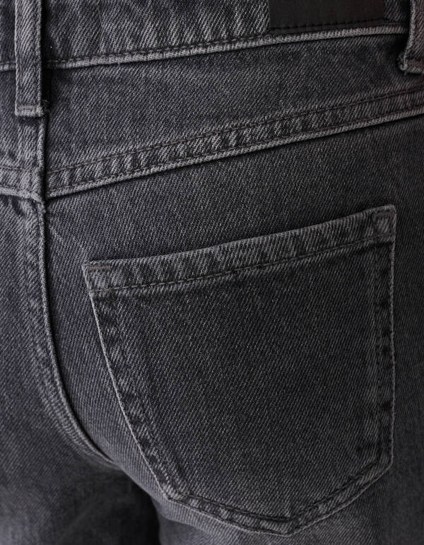 Schwarze Jeans mit Nieten und weitem Bein SHOEBY GIRLS