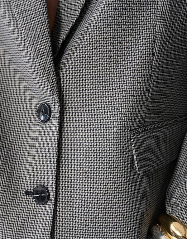 Sportlicher Oversized Karo-Blazer Grau SHOEBY WOMEN