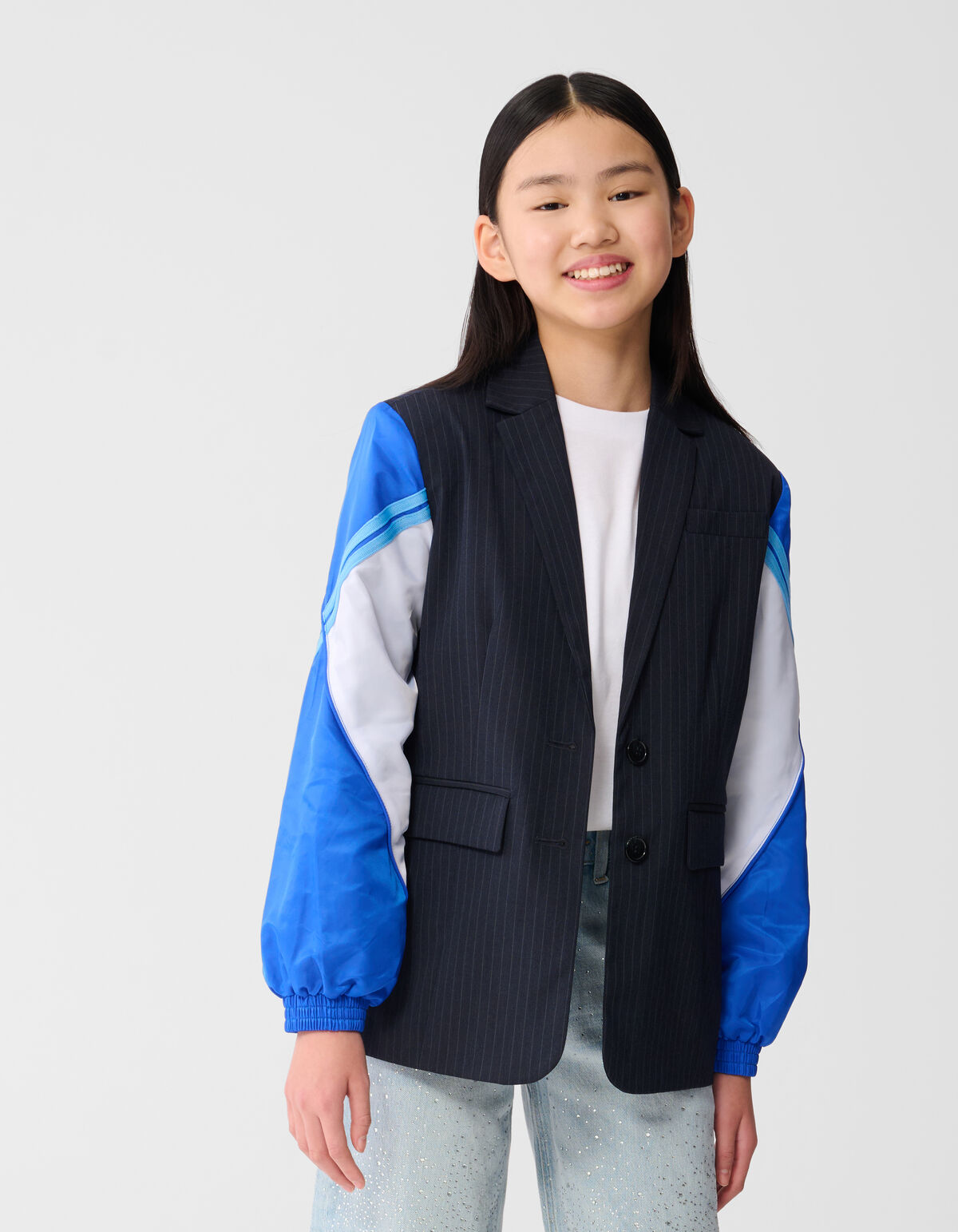 Sportlicher Nadelstreifenblazer Blau SHOEBY GIRLS