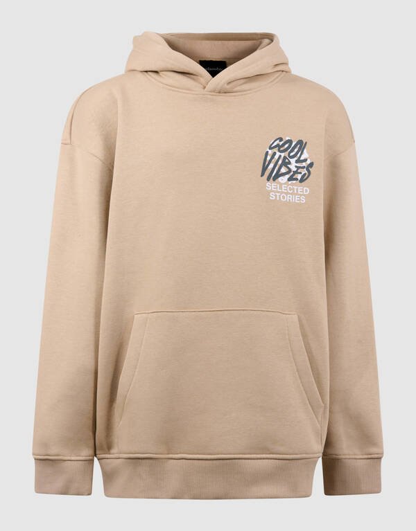 Cool Vibes Kunstwerk Hoodie Beige SHOEBY BOYS