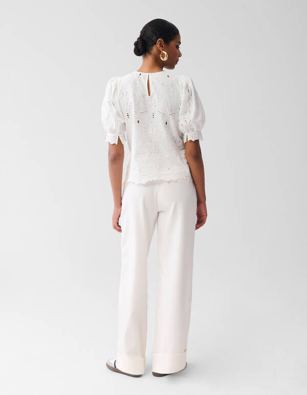 Besticktes Top Off White SHOEBY WOMEN