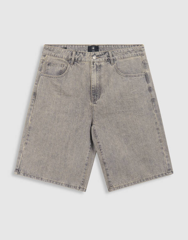 Relaxed Fit Jeansshort Hellgrau SHOEBY MEN