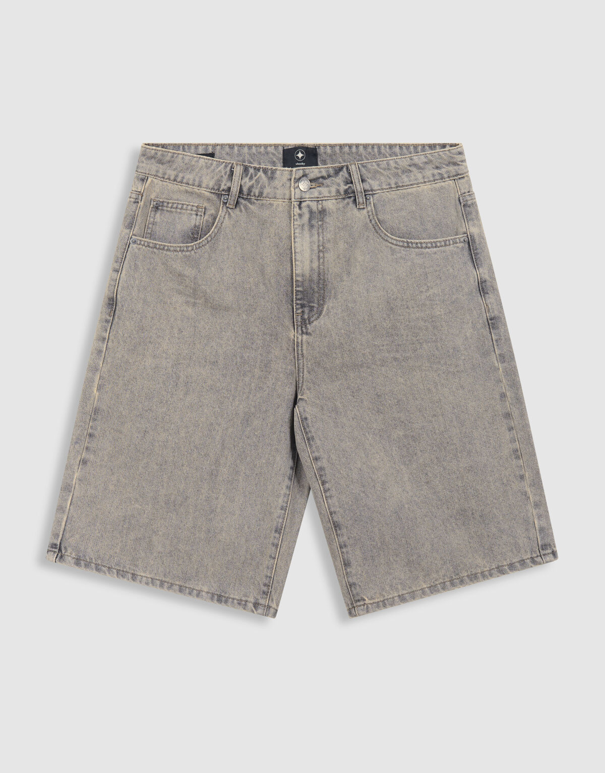 Relaxed Fit Jeansshort Hellgrau SHOEBY MEN