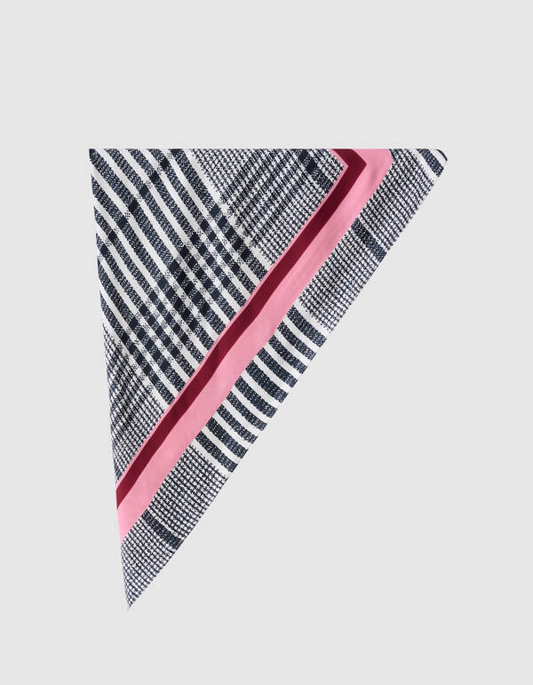 Karierter Schal Schwarz/Wei&szlig; SHOEBY ACCESSOIRES