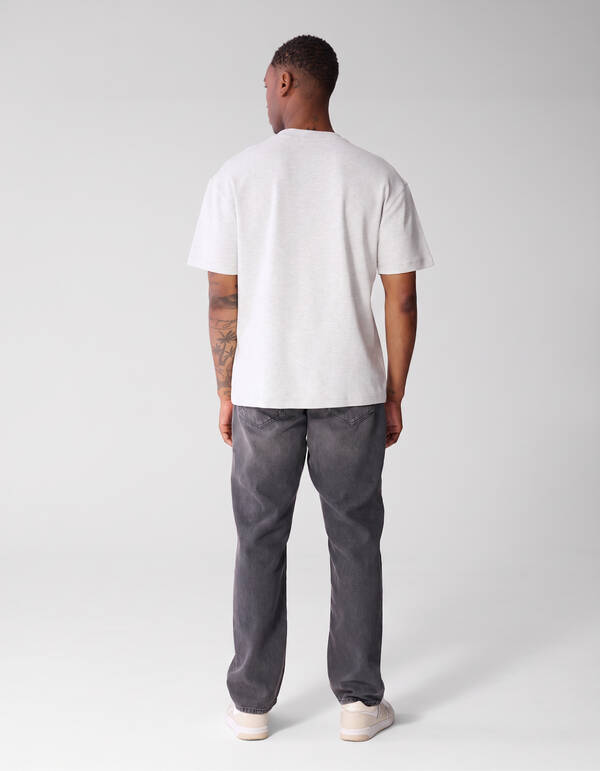 Label-Basic-T-Shirt Hellgrau SHOEBY MEN