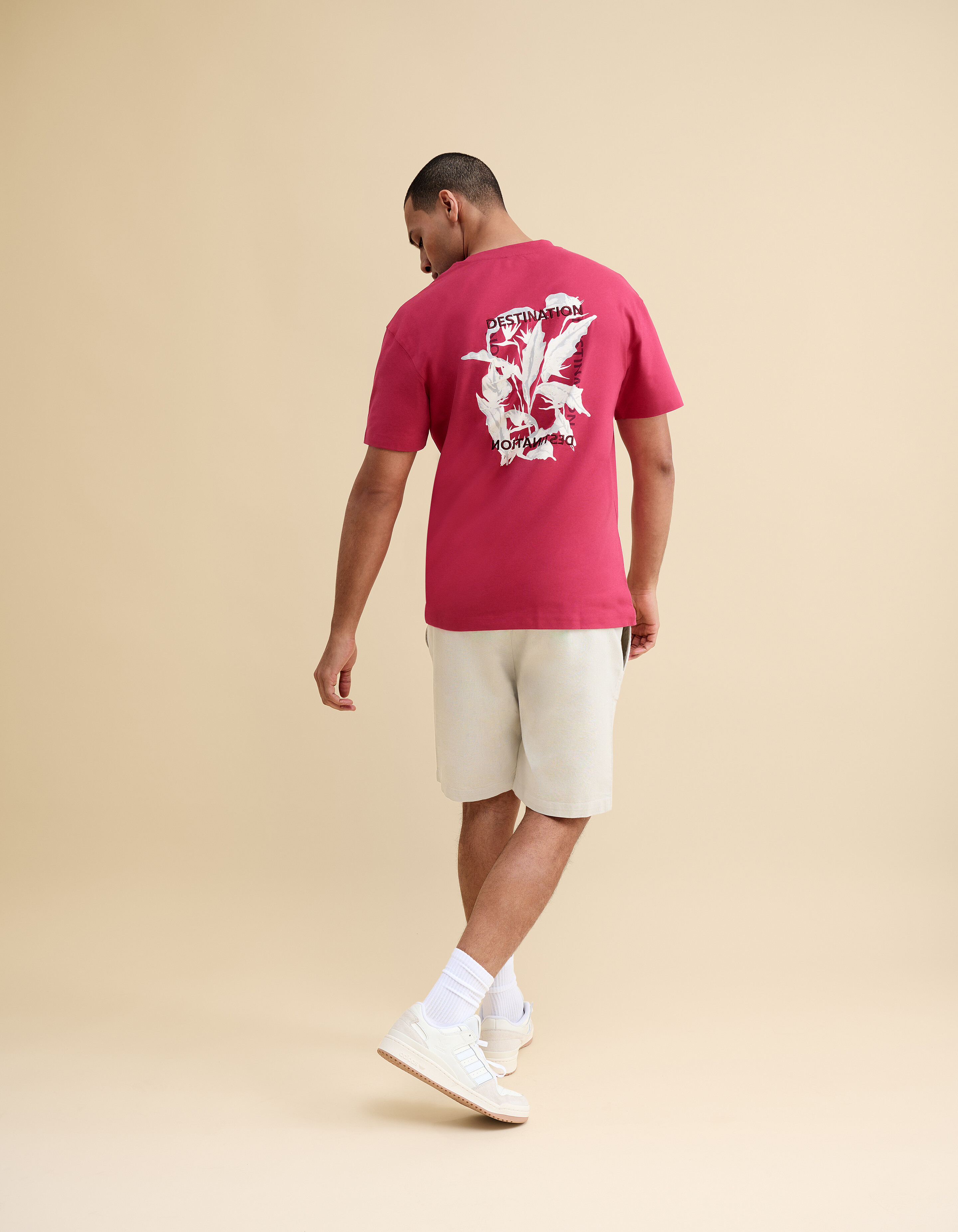 Stickerei-T-Shirt Rot SHOEBY MEN