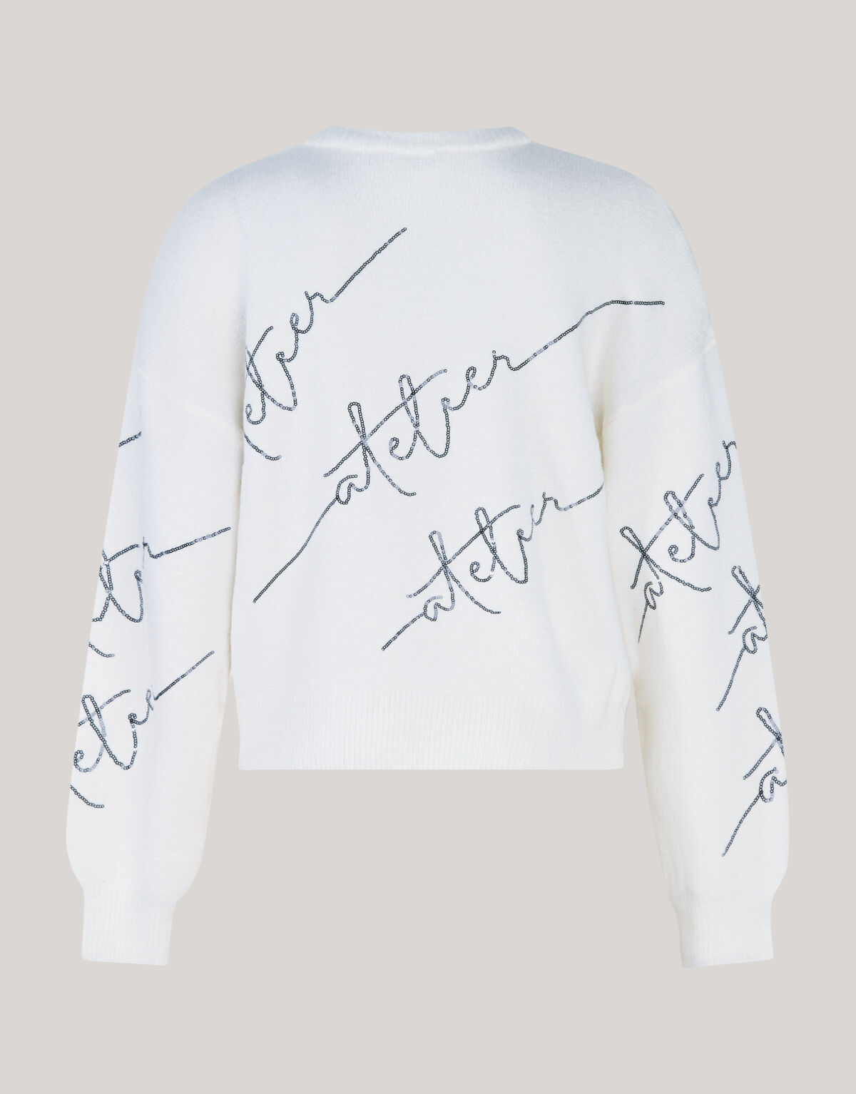 Pailletten Pullover Off White SHOEBY WOMEN