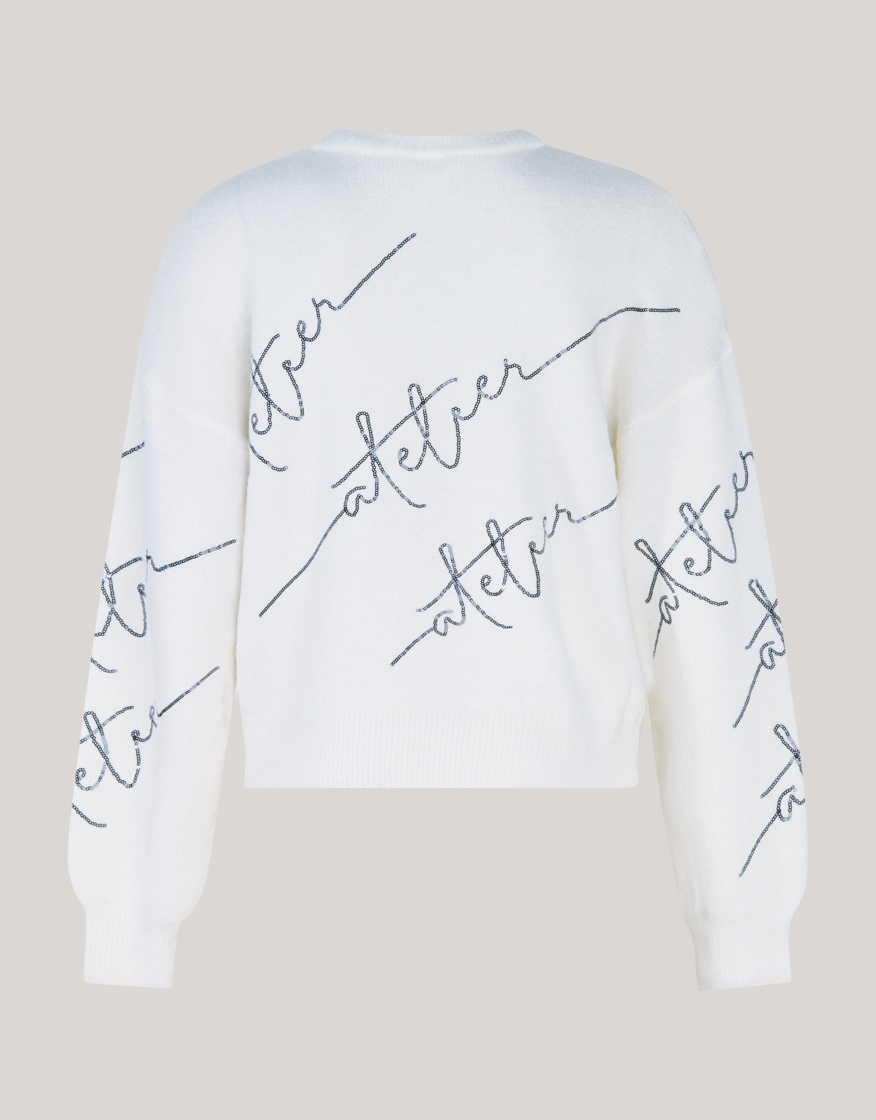 Pailletten Pullover Off White SHOEBY WOMEN