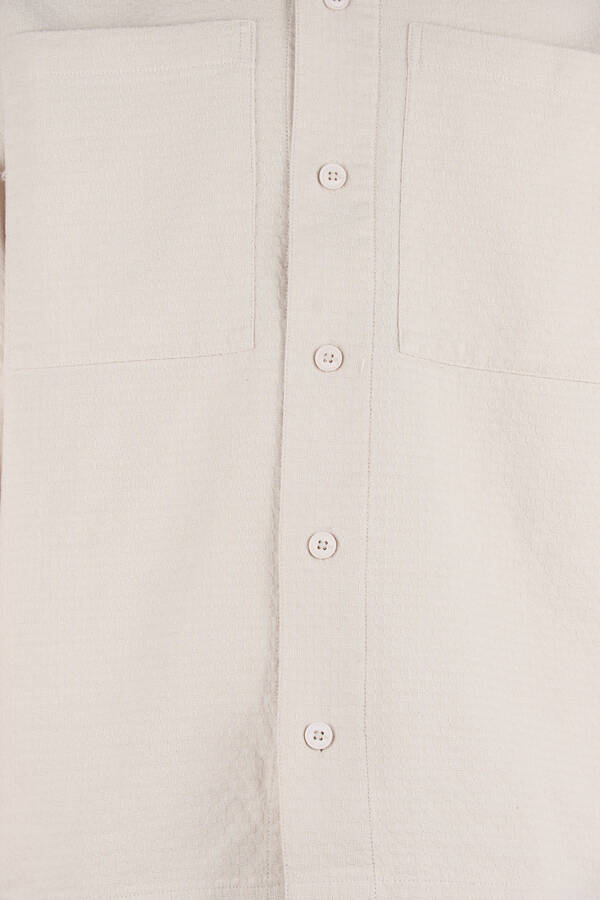 Block-Jacquard-Overshirt Hellgrau SHOEBY MEN