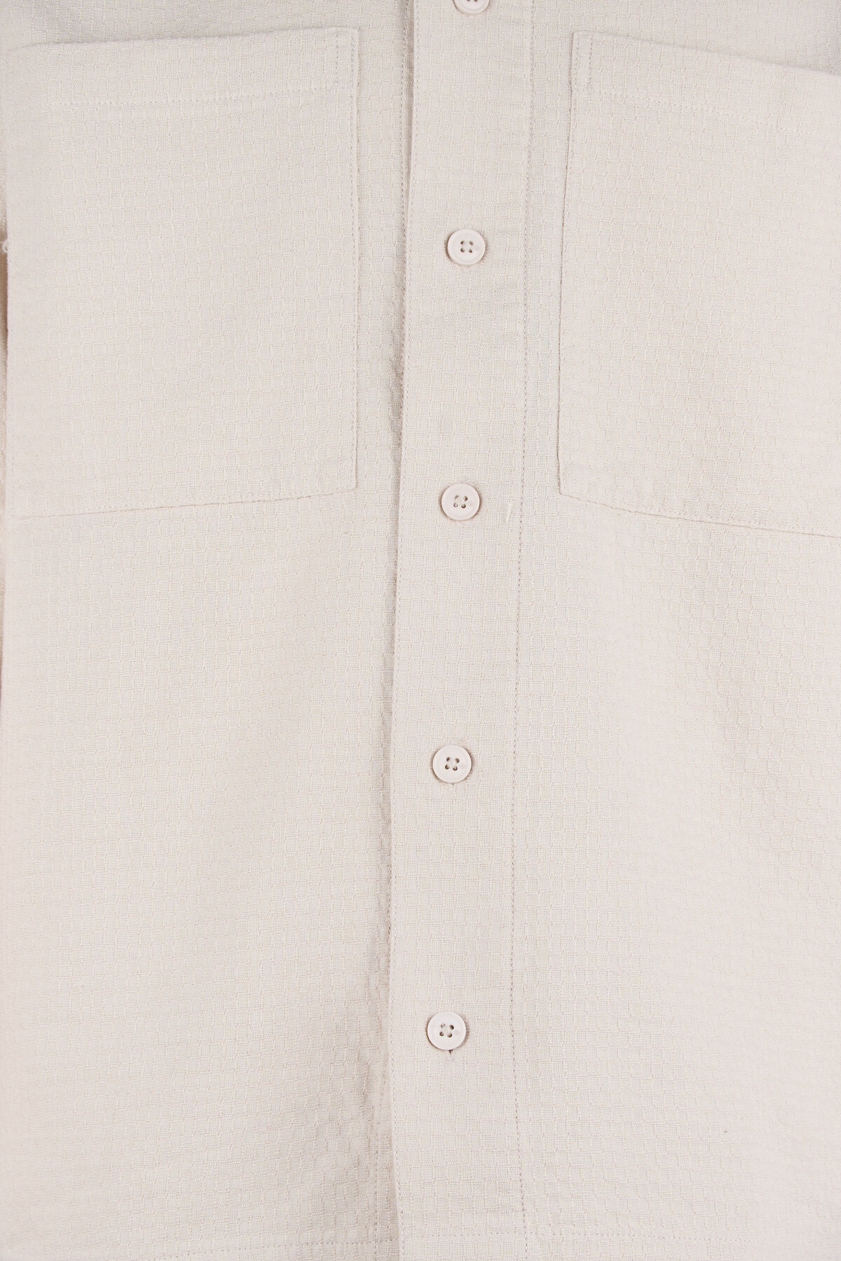 Block-Jacquard-Overshirt Hellgrau SHOEBY MEN