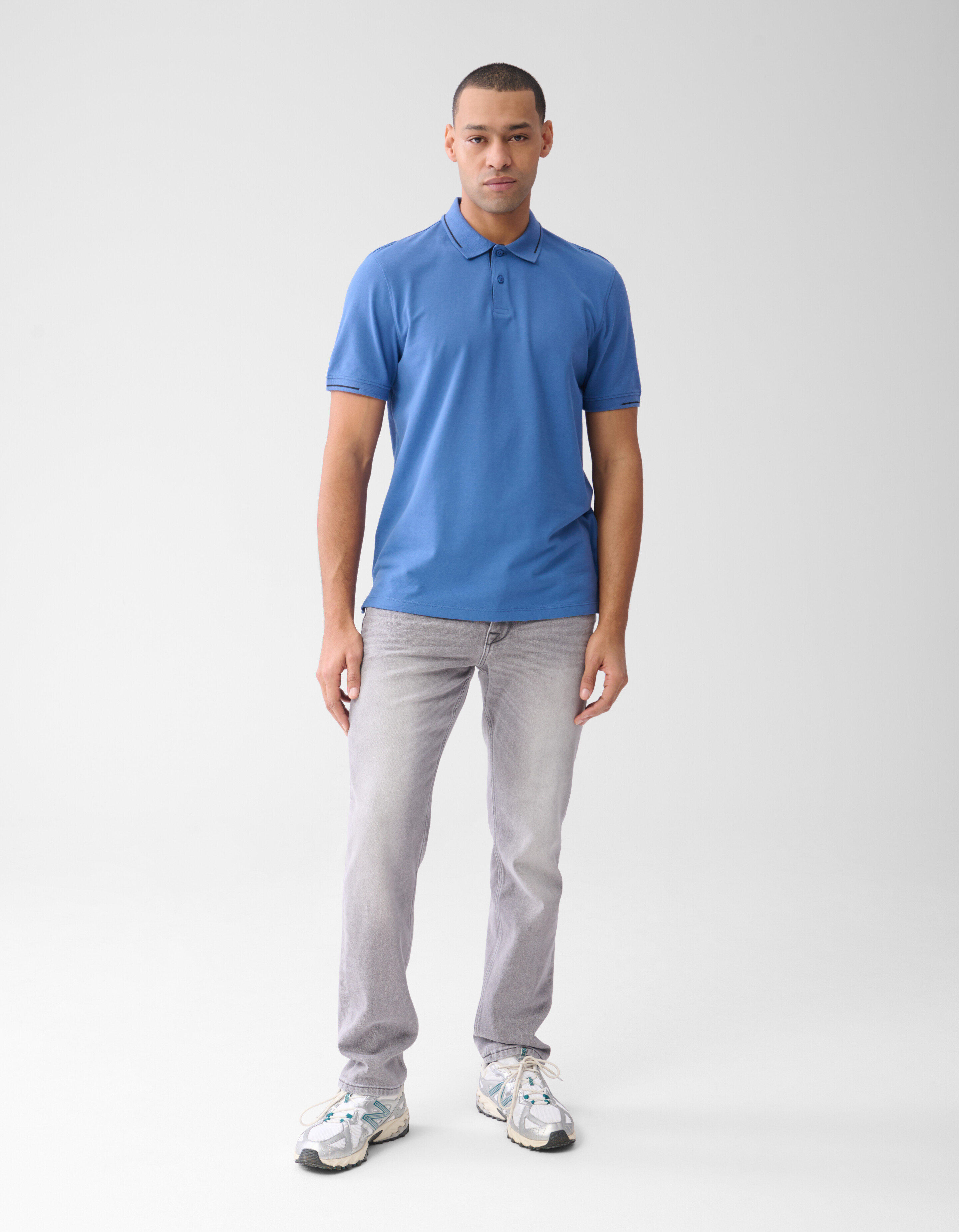 Pique Polo Blau SHOEBY MEN