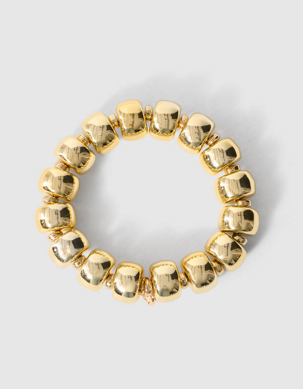 Beaded Wheel Herz Armband Gold SHOEBY ACCESSOIRES