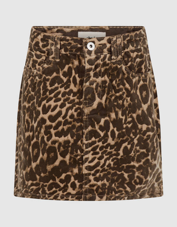 Velvet Leopard Mini Rock Braun SHOEBY GIRLS
