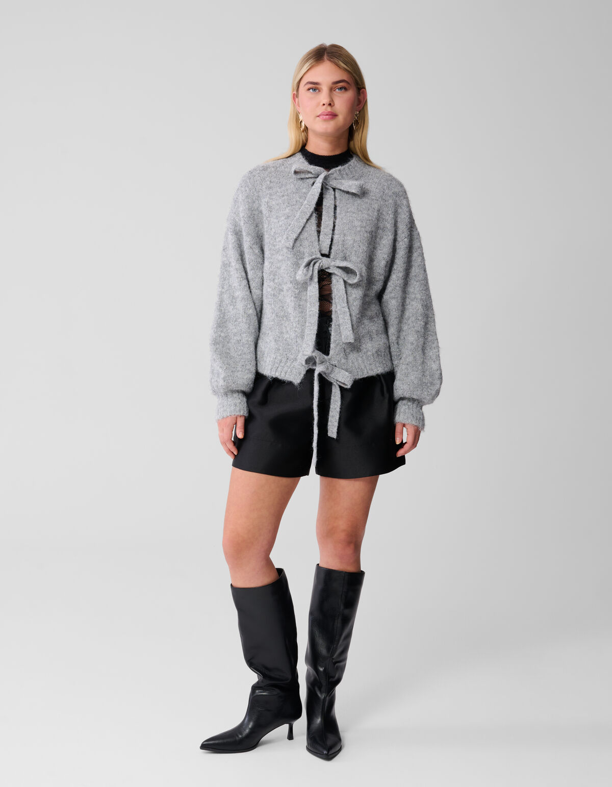 Zweiweg-Streifenweste Lichtgrau SHOEBY WOMEN