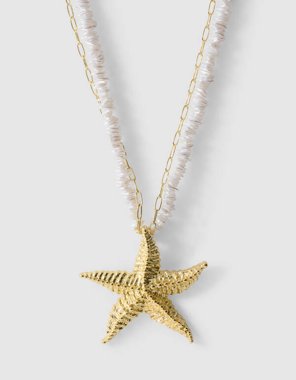 Seastar Kette Gebrochen Wei&szlig; SHOEBY ACCESSOIRES