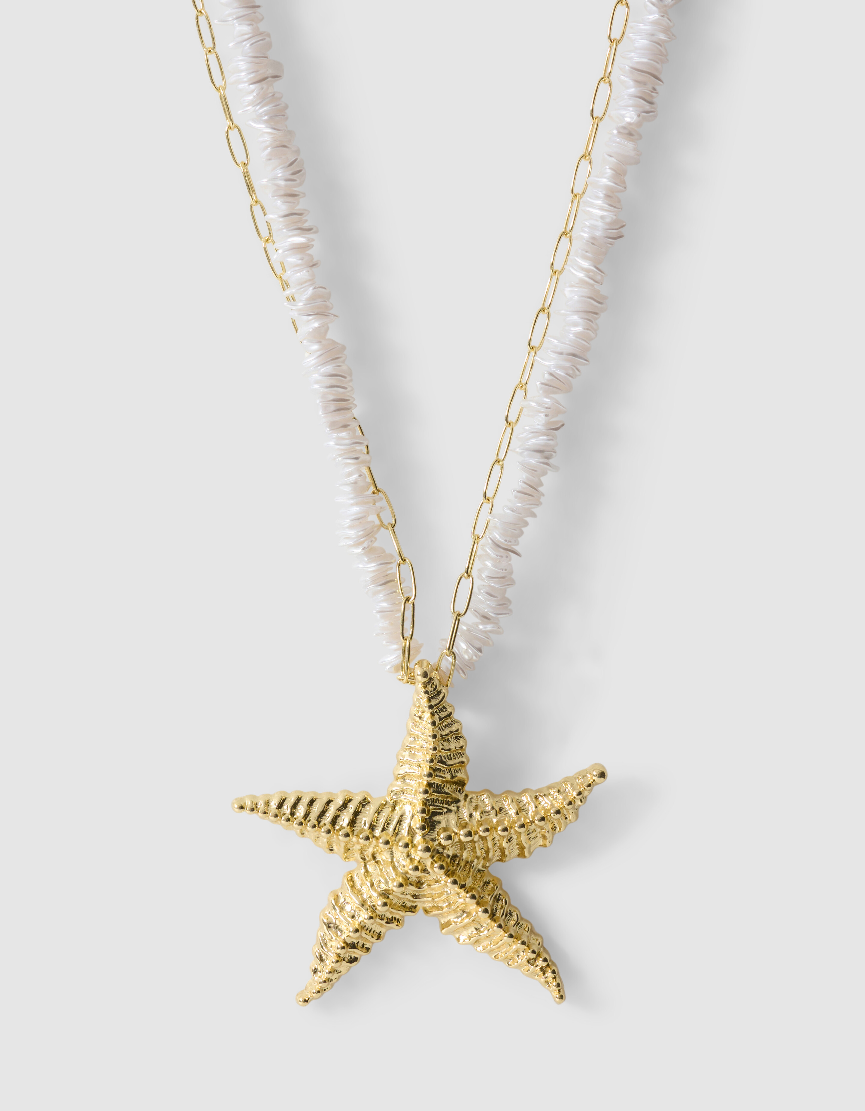 Seastar Kette Gebrochen Wei&szlig; SHOEBY ACCESSOIRES