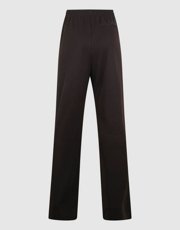 Asymmetrische Tape Weite Beinform Hose Dunkelbraun SHOEBY WOMEN