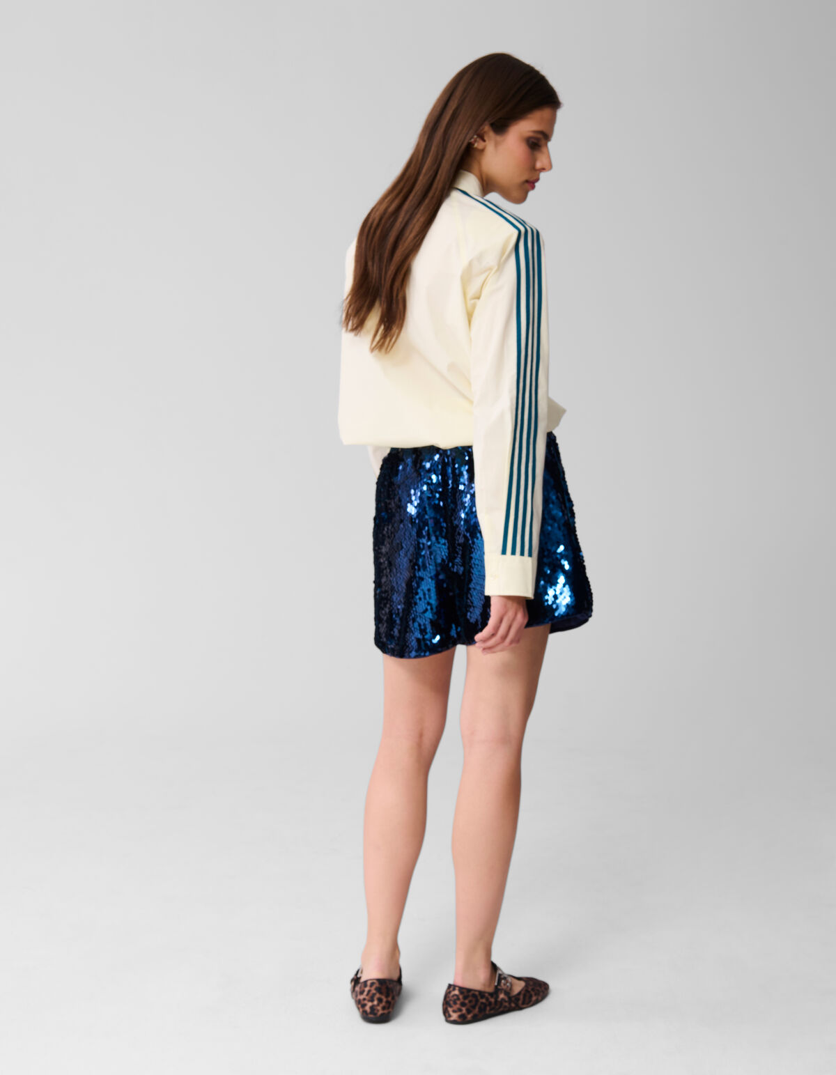 Pailletten Short Blau SHOEBY WOMEN