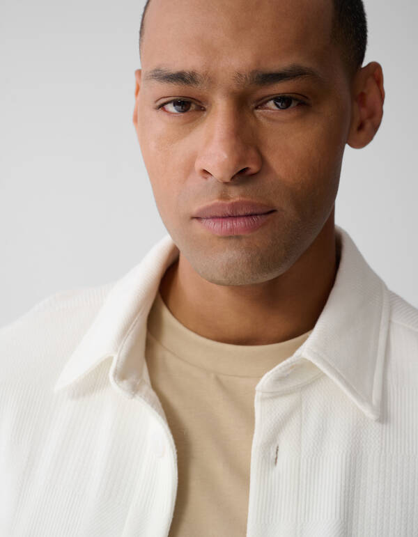 Block Jersey Overshirt Off-White SHOEBY MEN