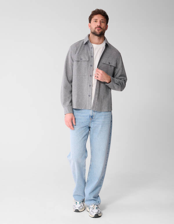 Weiches Overshirt Hellgrau SHOEBY MEN
