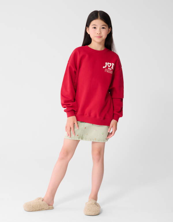 Joie De Vivre Artwork Pullover Rot SHOEBY GIRLS
