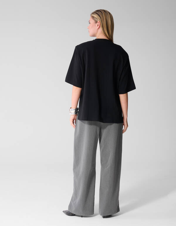 T-Shirt mit Schlitz Schwarz SHOEBY WOMEN