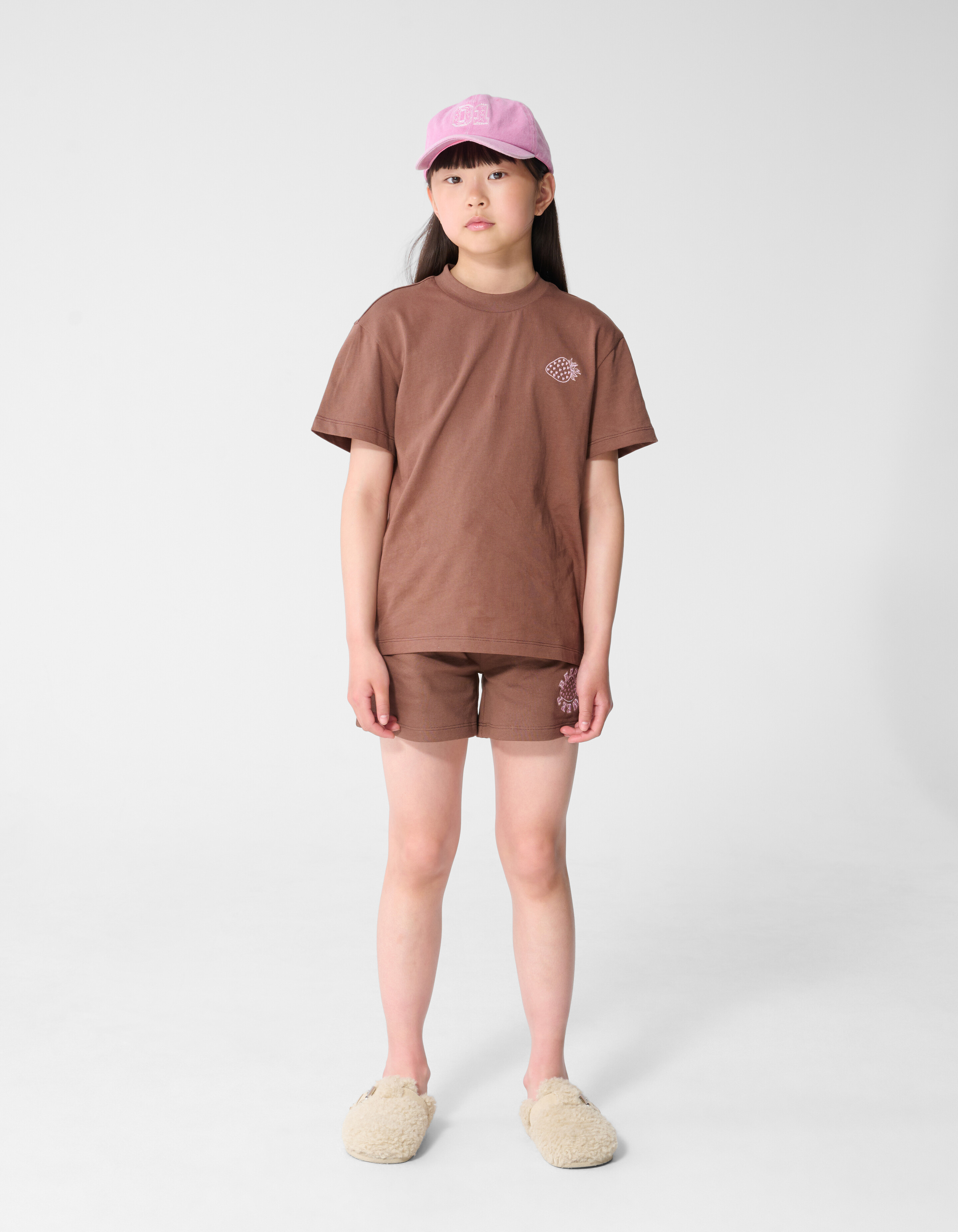 Washed Erdbeer T-Shirt Braun SHOEBY GIRLS
