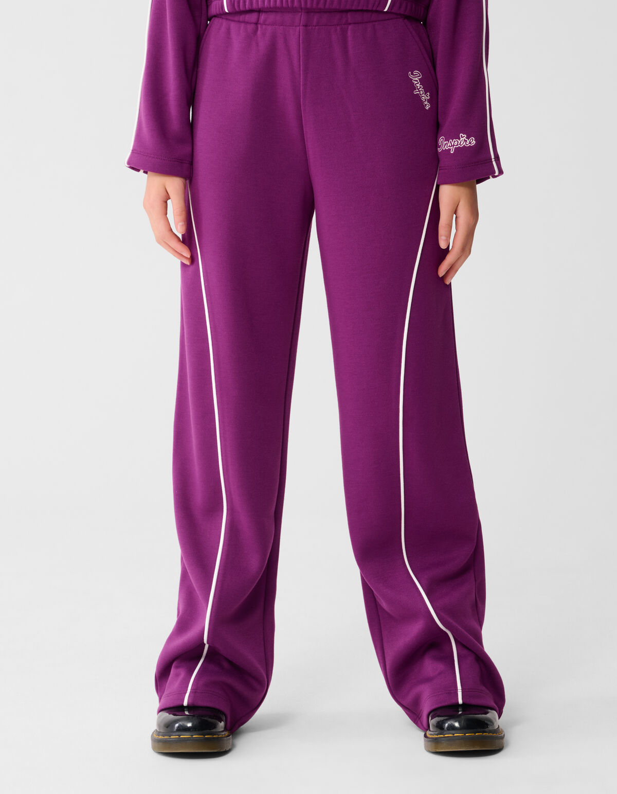 Piping Weitbein-Hose Lila SHOEBY GIRLS