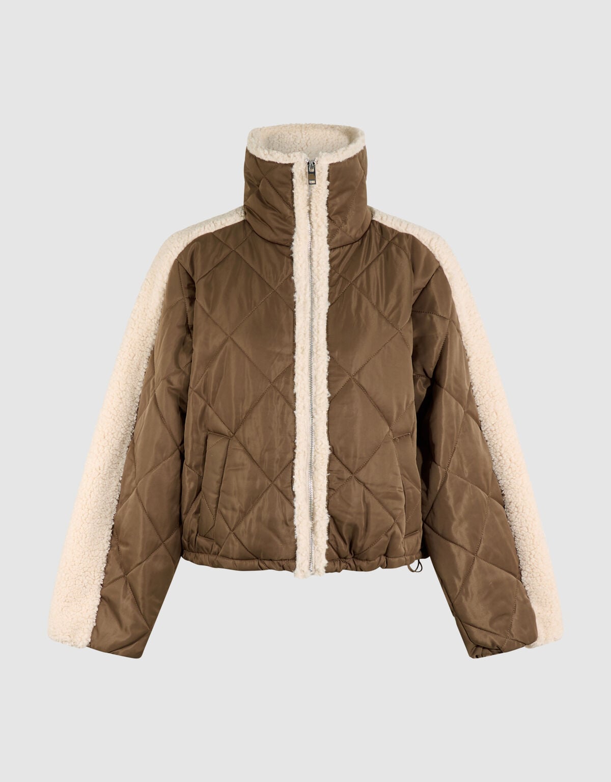 Weiche wattierte Jacke Braun/Beige SHOEBY WOMEN