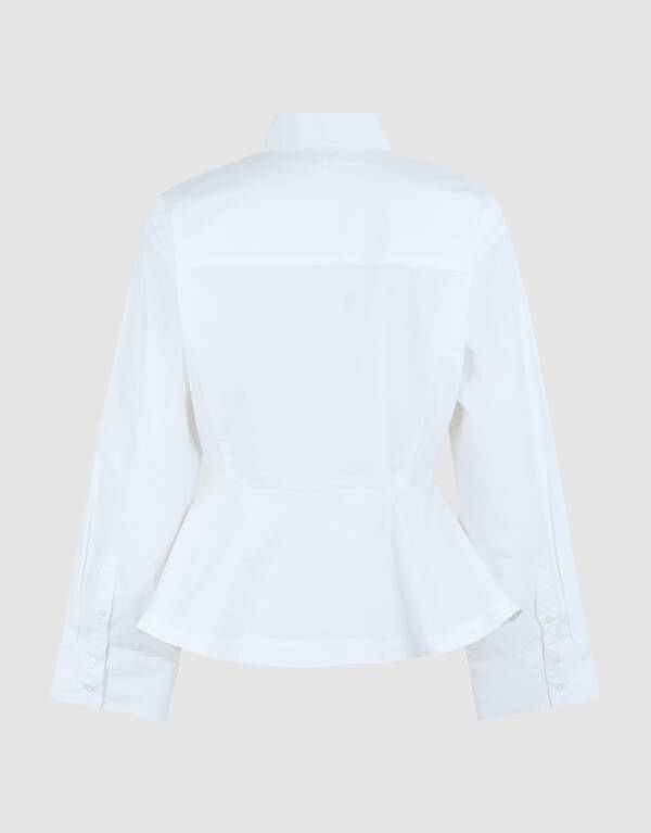 Peplum-Bluse Wei&szlig; SHOEBY WOMEN