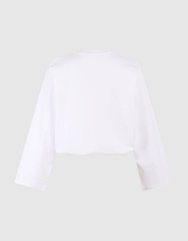 Wei&szlig;es Ballon-Langarmshirt SHOEBY WOMEN