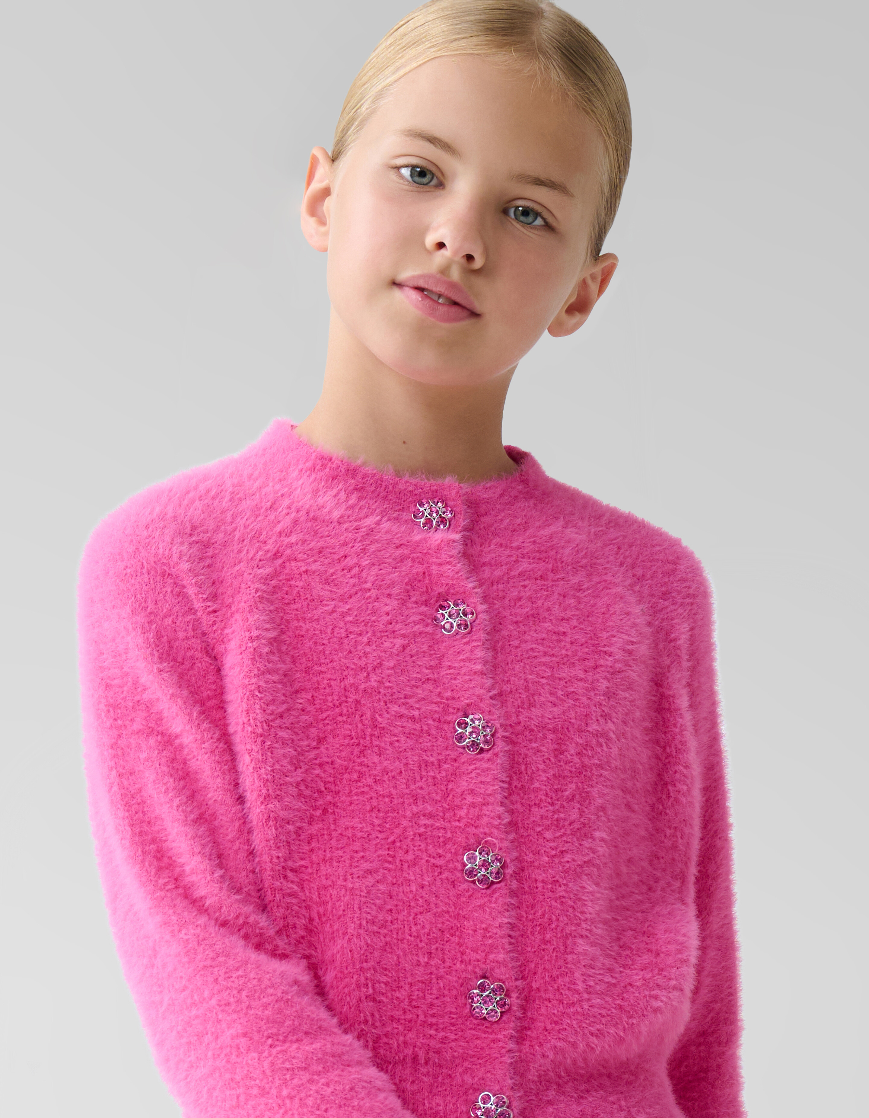 Pelzige Strickjacke Rosa von Lizzy SHOEBY GIRLS