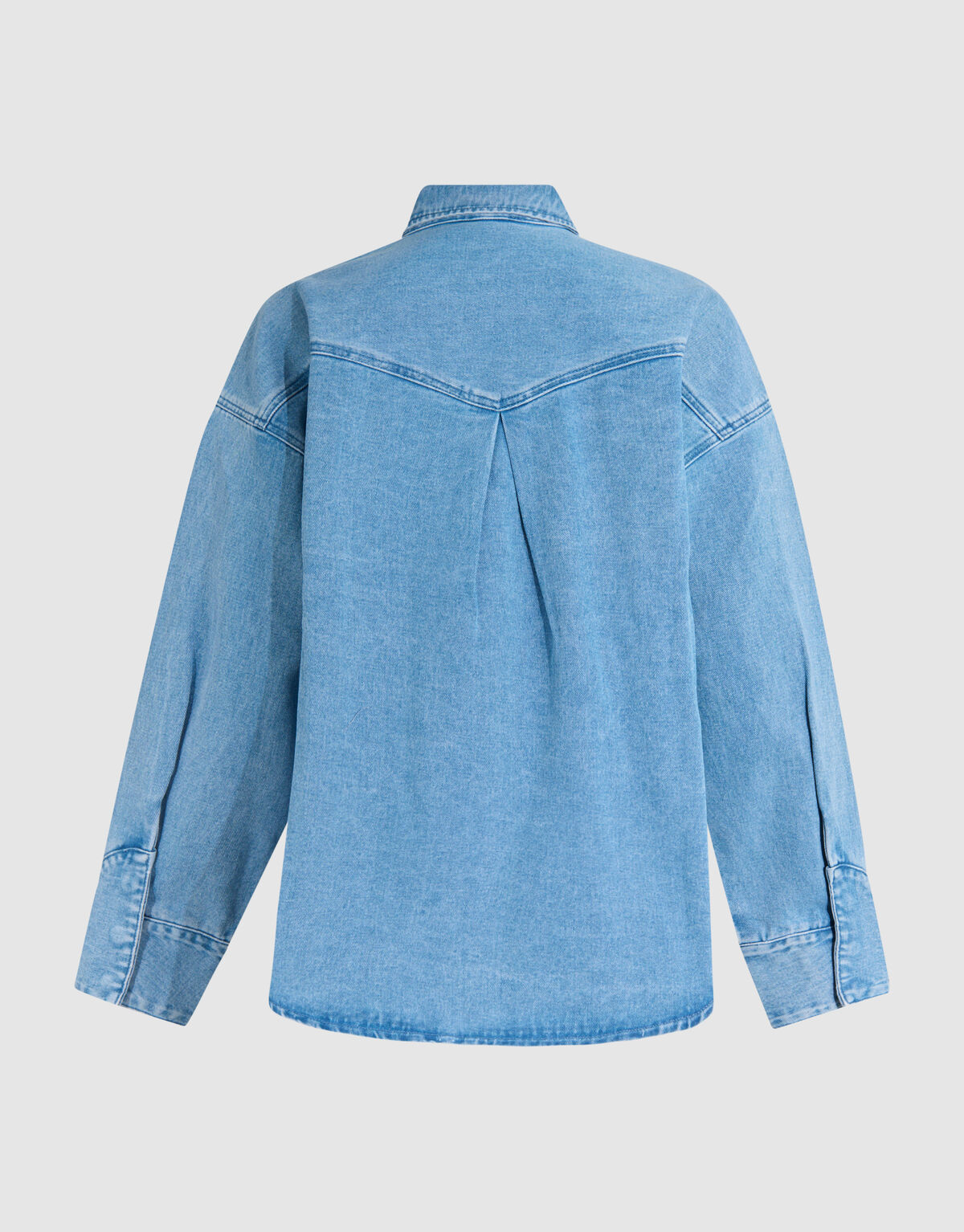 Übergroße Denim-Bluse Mediumstone von Fred SHOEBY WOMEN