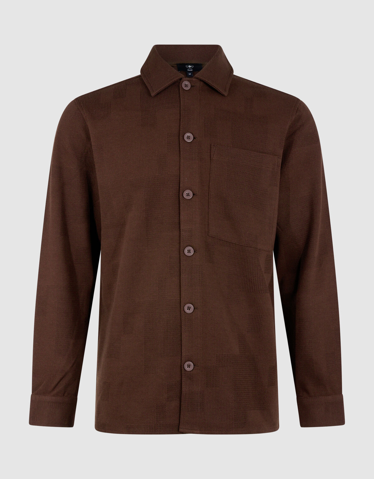 Kariertes Jacquard-Hemd Dunkelbraun SHOEBY MEN
