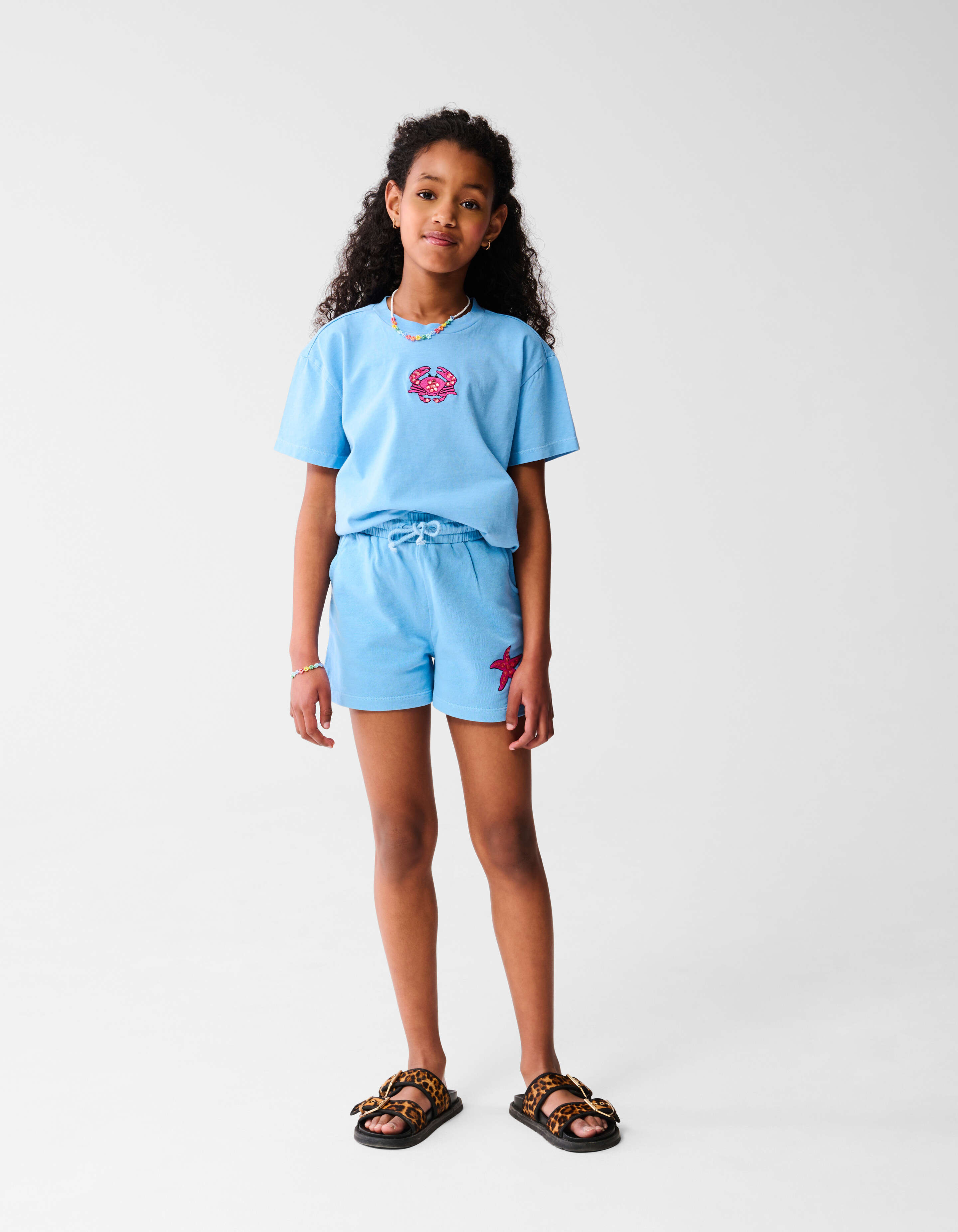 Krabbe Artwork T-Shirt Blau SHOEBY GIRLS