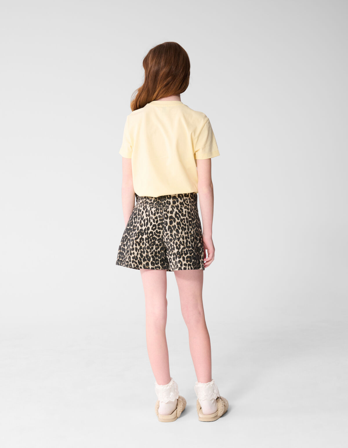 Denim-Leoparden-Skort Braun SHOEBY GIRLS