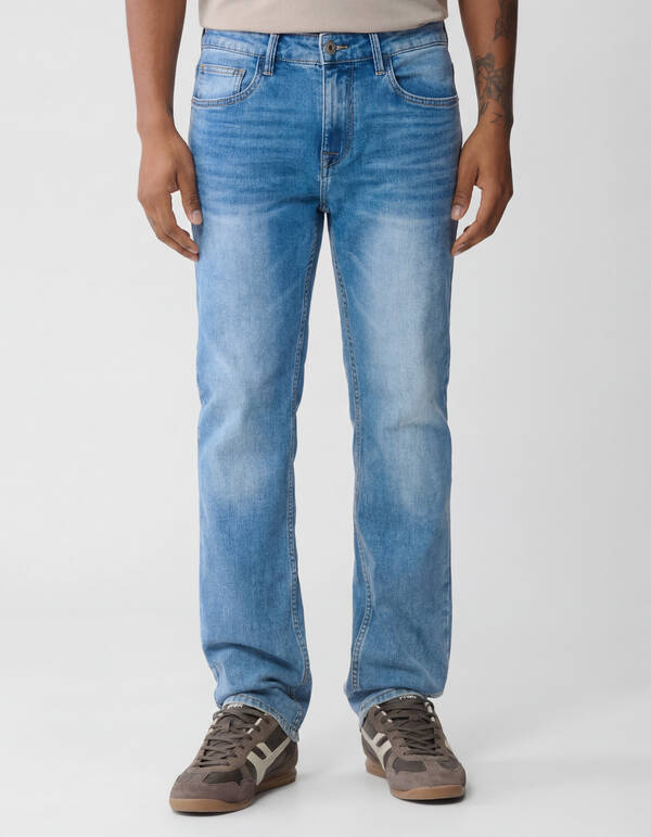 Slim Straight Fit Jeans Mediumstone L34 SHOEBY MEN