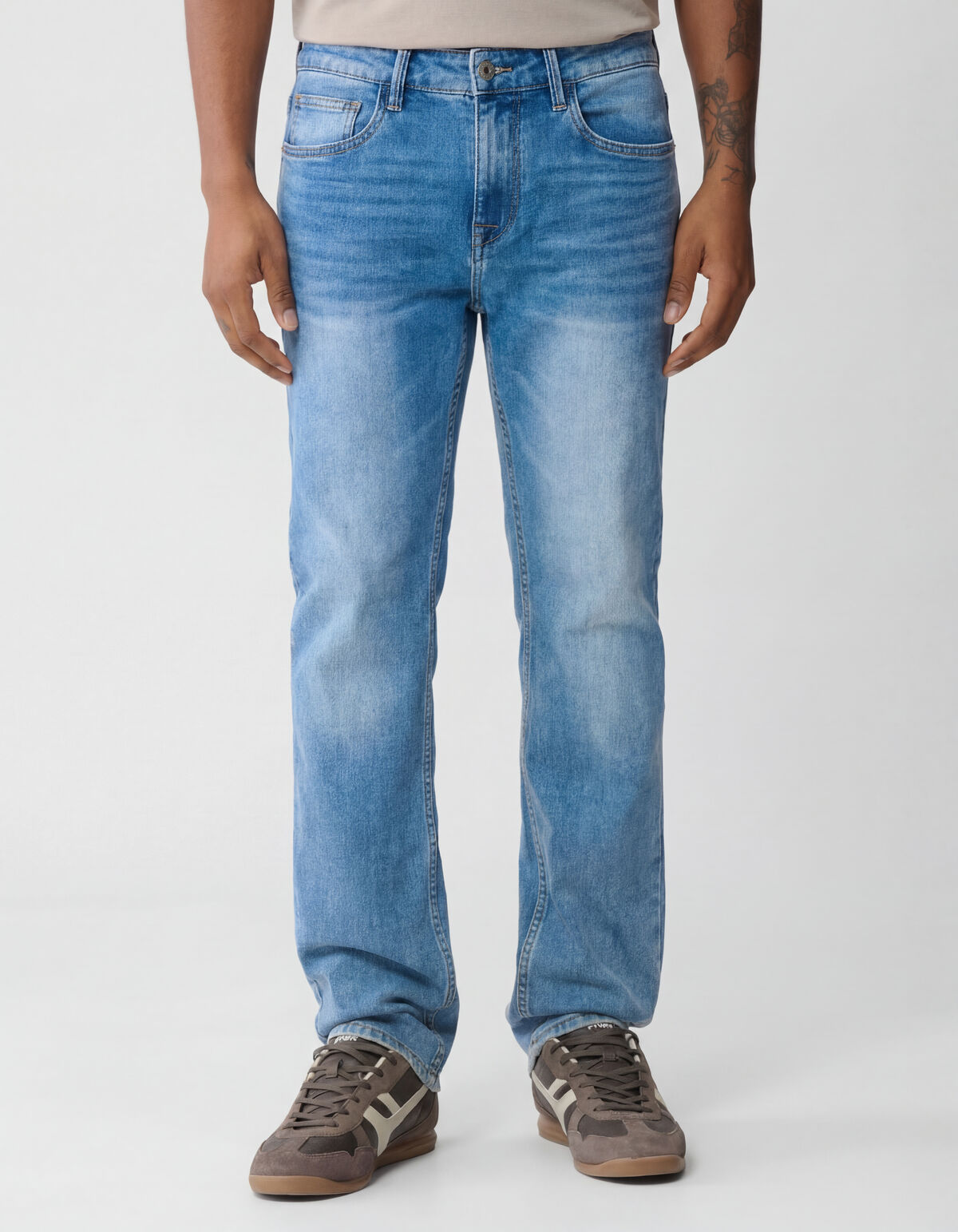 Slim Straight Fit Jeans Mediumstone L34 SHOEBY MEN