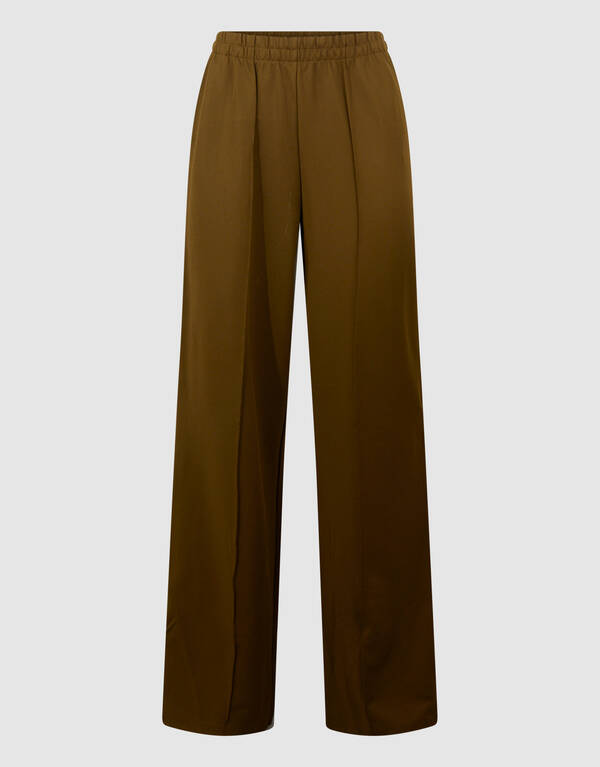 Hose mit weitem Bein und Nietenband in Khaki SHOEBY WOMEN