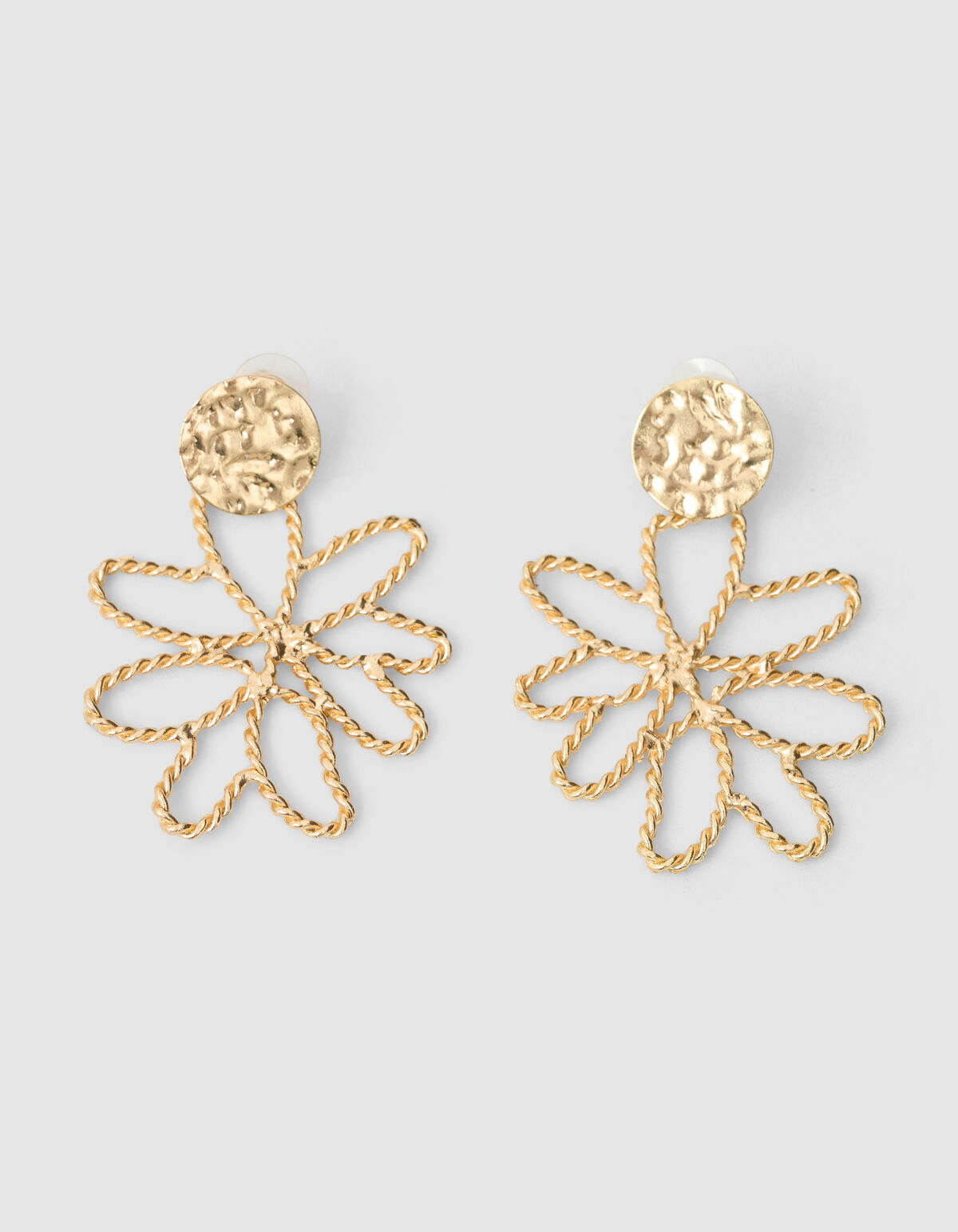 Gro&szlig;e Blumenohrringe Gold SHOEBY ACCESSOIRES