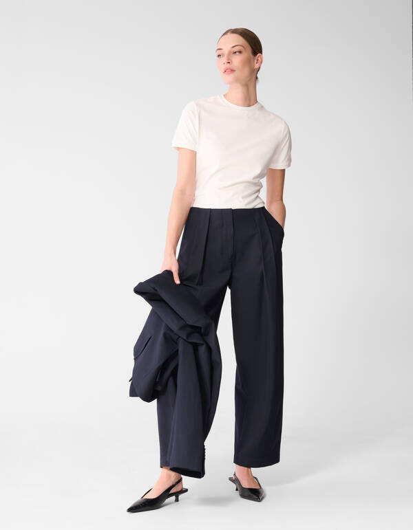 Plissierte Hose Dunkelblau Von Lonneke SHOEBY WOMEN