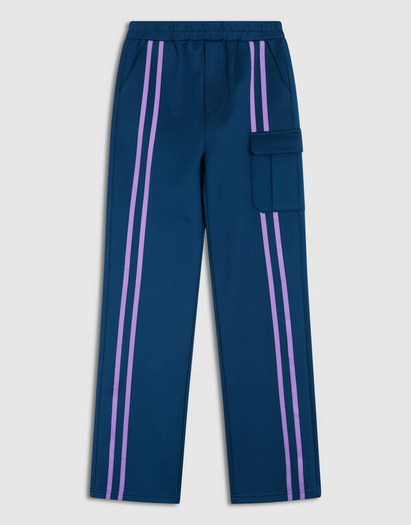 Weite Hose mit Streifen vorne in Blau SHOEBY GIRLS