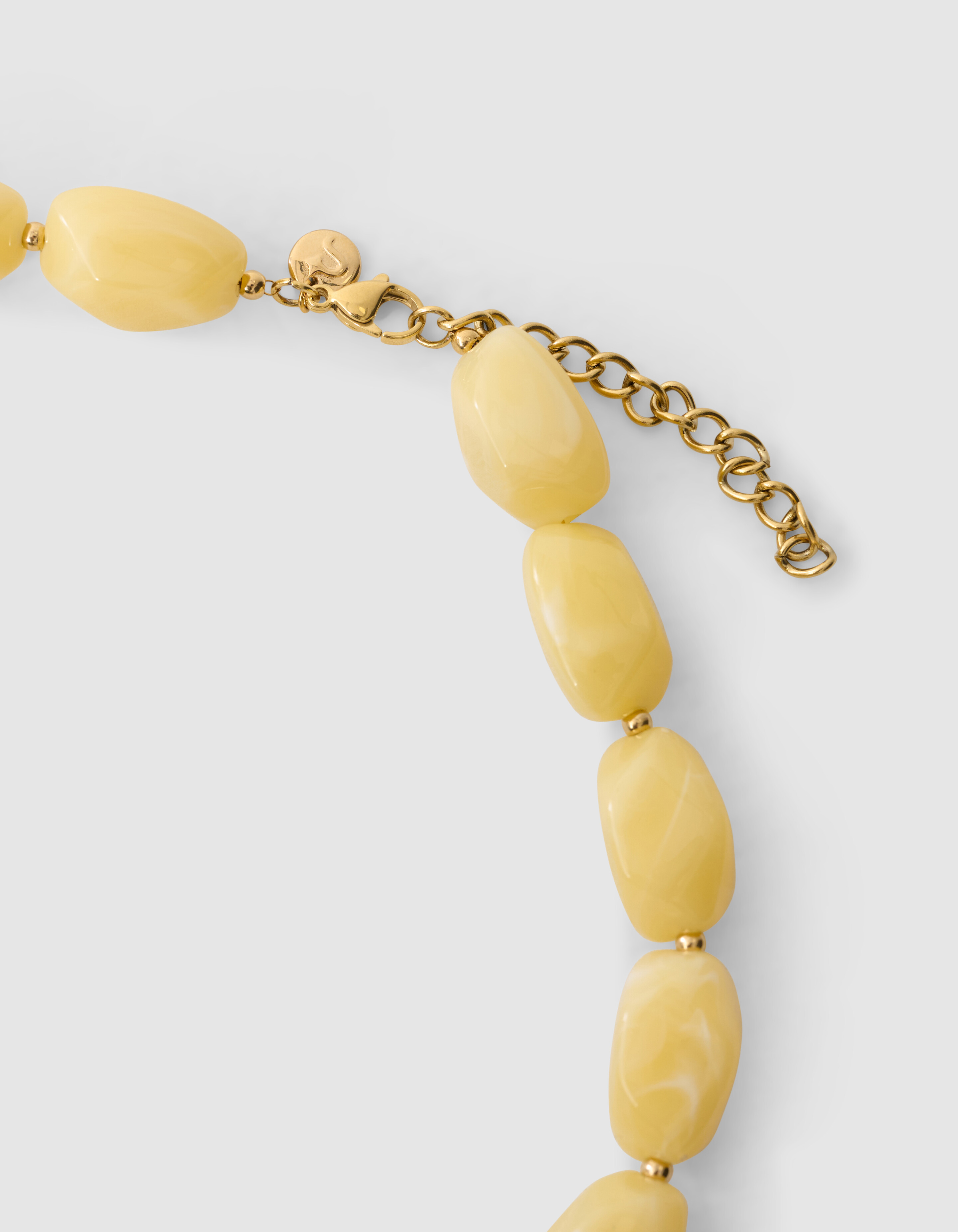 Beaded Charm Halskette Hellgelb SHOEBY ACCESSOIRES