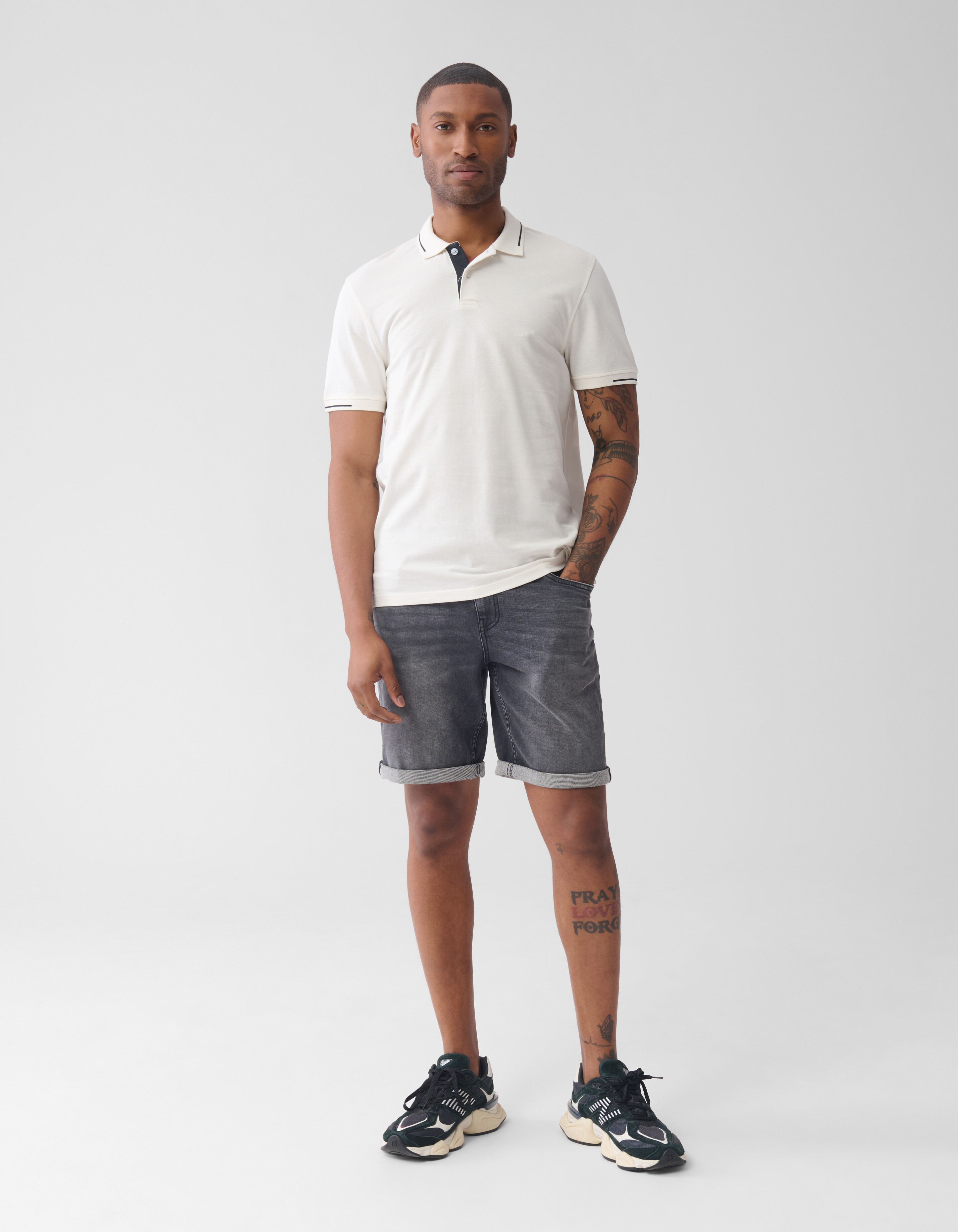Pique Polo Off White SHOEBY MEN