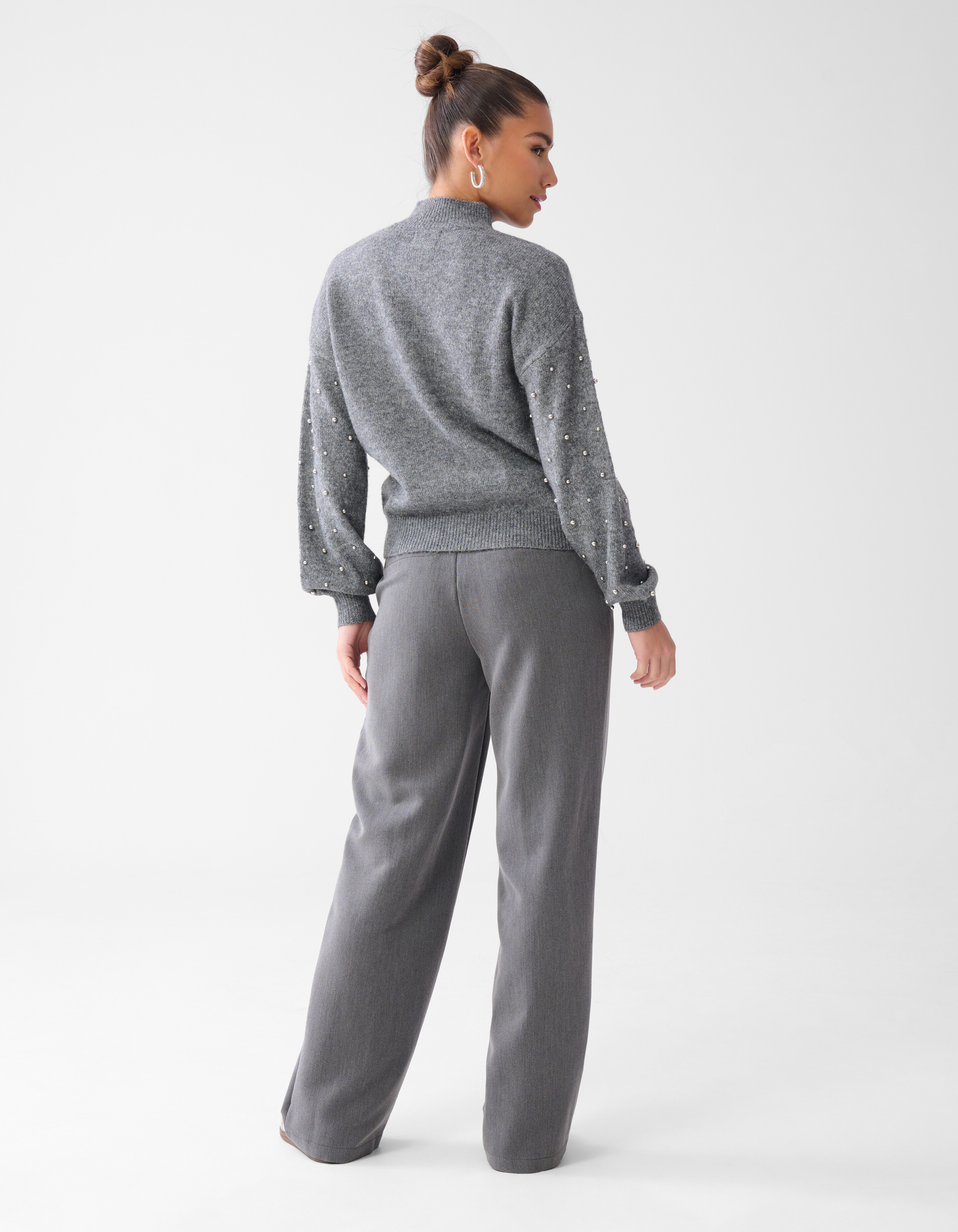 Hose mit doppeltem Bund Dunkelgrau SHOEBY WOMEN
