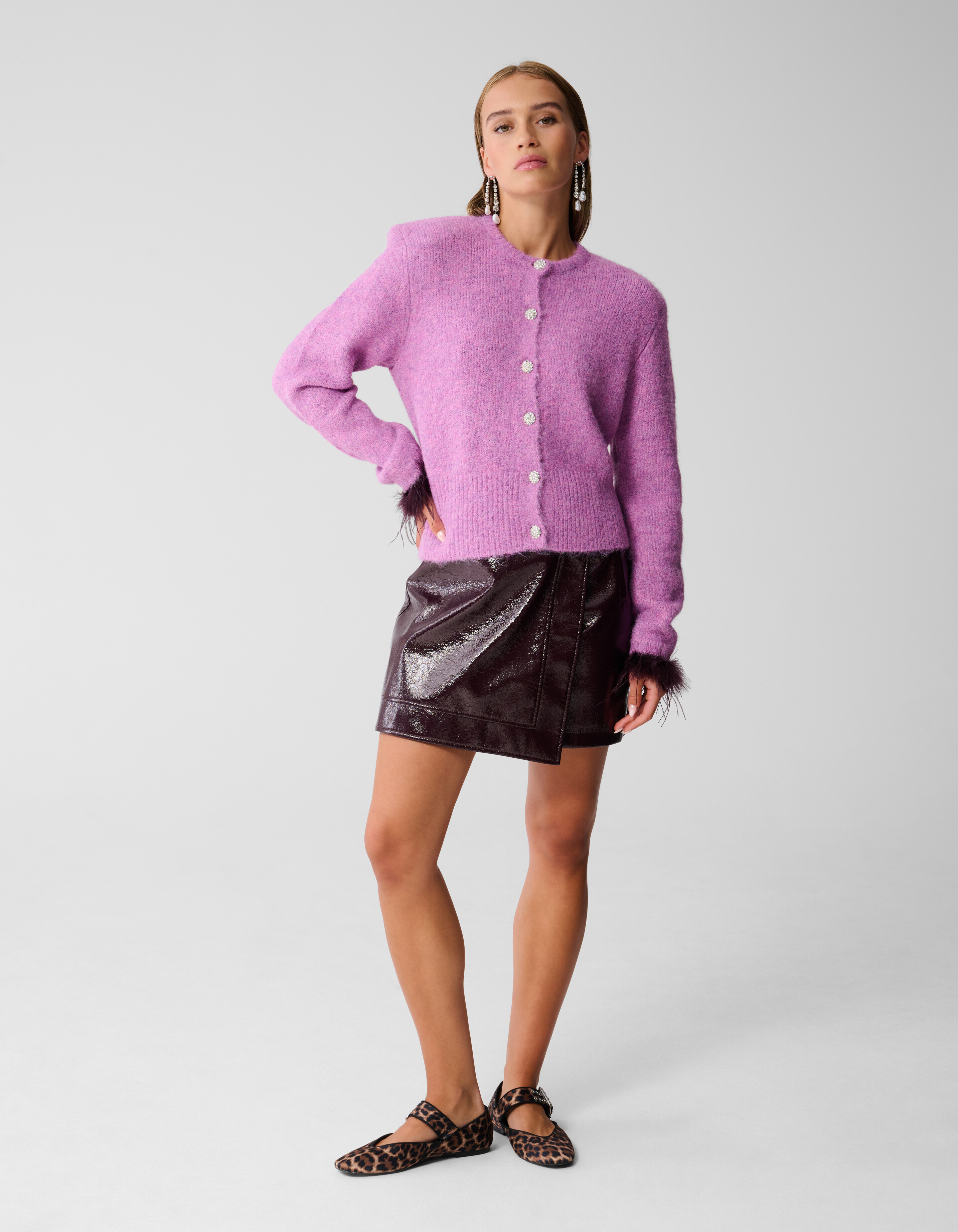 Feder-Strickjacke Rosa SHOEBY WOMEN