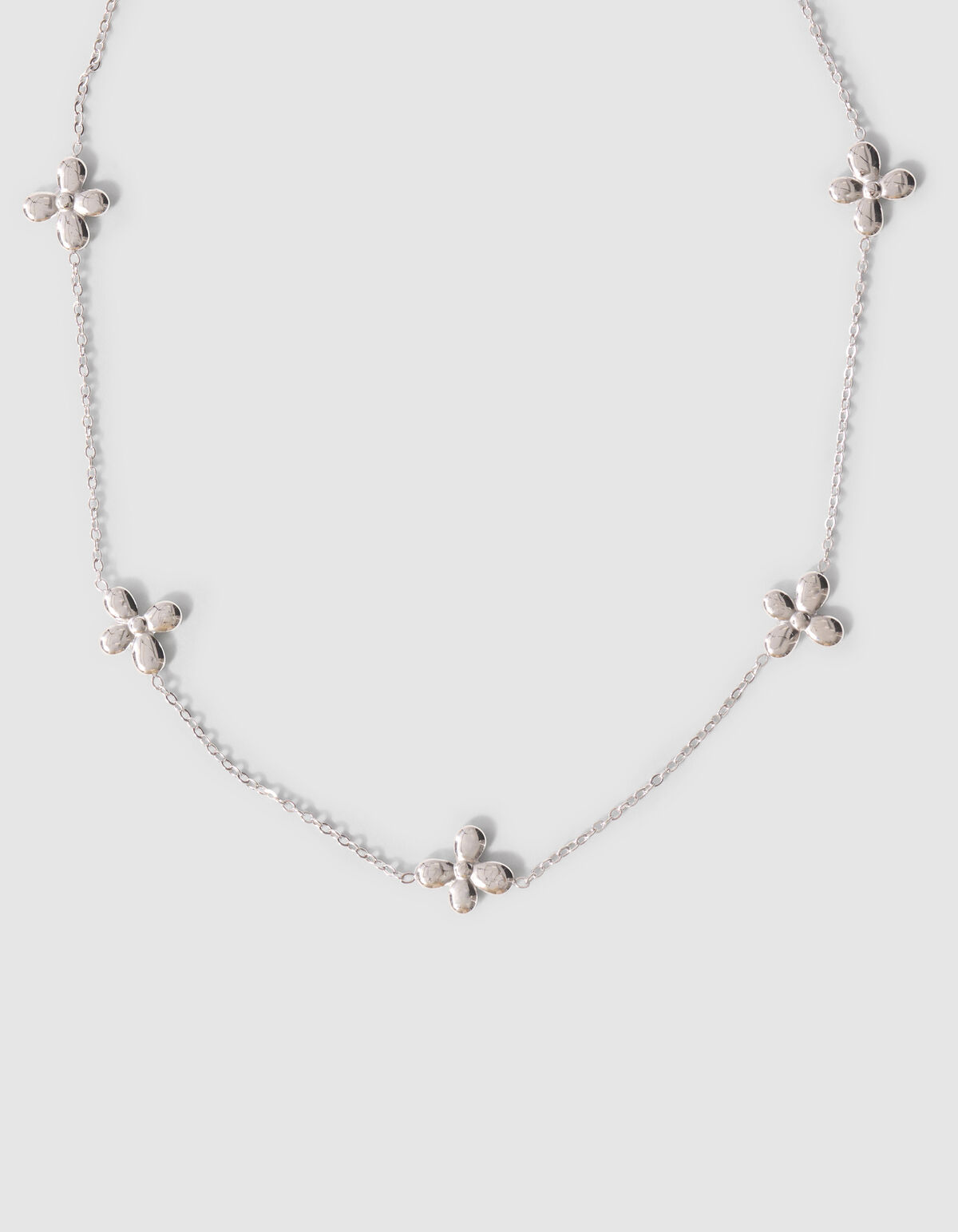 Kleine Blumenkette Silber SHOEBY ACCESSOIRES