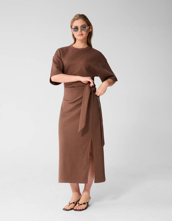 Sweat Maxi Kleid Braun SHOEBY WOMEN